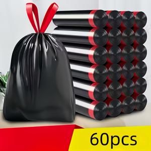 TEMU 6리터 두꺼운 누출 방지 드로스트링 쓰레기 봉투 60개입. 12L 쓰레기통에 적합하며 가정, 사무실, 주방, 욕실 및 야외 쓰레기 처리에 이상적입니다. 안전한 드로스트링 잠금 장치와 냄새 방지 소재가 특징입니다.