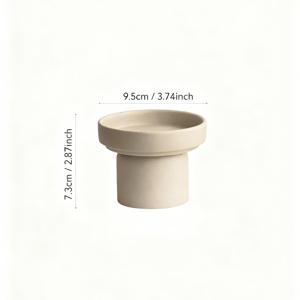 TEMU 1개 세라믹 고발 두꺼운 캔들 홀더 - 휴일용 로맨틱 럭셔리 테이블탑 장식 (할로윈, 크리스마스, 발렌타인데이, 추수감사절) - 보석 및 메이크업 정리 트레이, 장식용 캔들 베이스