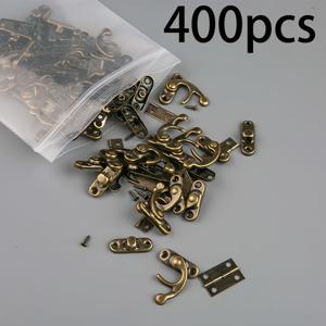 TEMU 청동 뿔자물쇠 조합 세트 400개, 나사가 포함된 구리자물쇠, 고하중 금속자물쇠, 장식용자물쇠, 보석함, 캐비닛, 선물상자에 적합 - 안전 잠금 장치 - 가정, 사무실 또는 선물용, 캐비닛 안전용