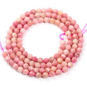 TEMU AAA 천연 다면체 로돈아이트 비즈, 3mm 루스 비즈, 주얼리, 목걸이, 팔찌, 귀걸이 제작용 | 공예 애호가 | 비즈 공예 애호가 | 주얼리 재료, 길이 38cm/15인치