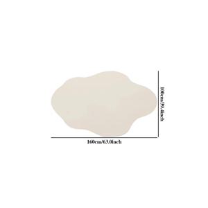 TEMU 1개 인조 캐시미어 1000G 두께 10mm 60X100cm 침실 카펫 미끄럼 방지 부드럽고 푹신한 바닥 매트 단색 불규칙 러그 거실 소파 옷장 라운지 침대 옆 테이블에 적합