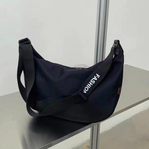TEMU 심플 캐주얼 솔더백 / 크로스백 (스몰 28cm・라지 42cm) - 블랙 옥스퍼드 소재, 여행,출장,데일리 멀티백, 가벼운 휴대용 숄더백