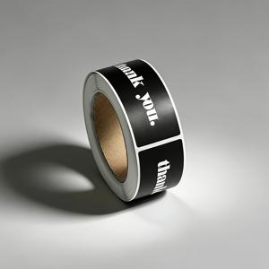 TEMU 흑백 감사 스티커 120개 - 1x2.95인치 직사각형 선물 봉인 라벨, 생일 파티, 명절 선물 포장, 베이킹 포장, DIY 공예용