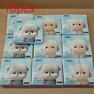 TEMU 5개/10개 귀여운 강아지 패턴 티슈, 팩당 110매, 휴대용 포켓 티슈, 부드럽고 내구성 좋음, 여행, 사무실, 자동차, 가정, 파티, 생일 및 일상 사용에 적합, 여행 필수품, 재미있는 디자인, 고품질 종이