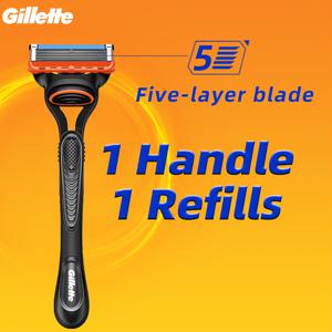 TEMU Gillette FUSION 5 면도기 칼날 프레임 1개 면도날 헤드 1개 Gillette 수동 5중날 휴대용 면도기