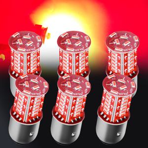 TEMU 6개입 고휘도 LED 차량 라이트 1157 Bay15D P21/5W S25 G18, 차량 테일 방향지시등 전구, 후진등, 드라이빙 라이트, 안개등 및 라이트 방향지시등, 12V용 고휘도 4014 램프 비드 적용