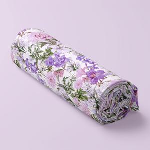 TEMU 1개, 크기 39*59인치 (100X150Cm), 프레쉬하고 우아한 보라색 식물과 꽃의 조합, 100% 폴리에스터 원단으로 제작. 프로젝트, 지갑 제작, 홈 데코용 재봉 소재로 적합