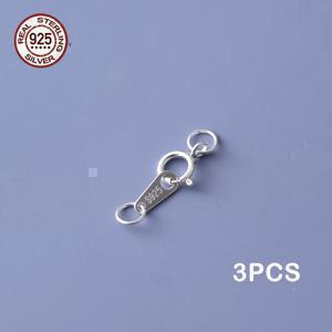 TEMU 3개 S925 스테인리스 실버 주얼리 잠금 장식 팔찌 목걸이 링크 커넥터 수제 공예 제작 부자재 추가