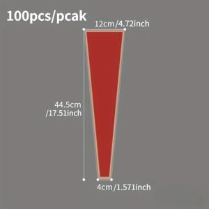 TEMU 100개 꽃 포장백 세트 - 싱글 플라워 백, 장미 포장백, 웨딩, 생일, 발렌타인데이, 플로리스트 용품 | 감성 - 로맨틱 요소