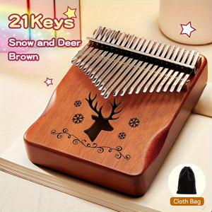 TEMU 21키 칼림바 초보자용 쉬운 손가락 피아노, 여성을 위한 완벽한 생일 선물 및 트렌디한 악기