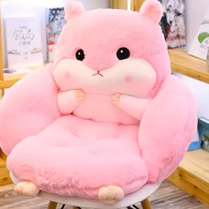 TEMU 겨울용 플러시 베개 쿠션 등받이 요추 지지 좌석 패드 코파일럿 쿠션