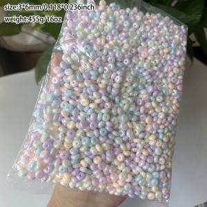 TEMU 약 455g 3*6mm 크림색 주판구슬, 휠비즈, DIY 공예 주얼리 제작용 유리구슬 스트랜드, 구슬 및 구슬 조합, 팔찌, 목걸이, 헤어클립, 의류, 펜던트용 수제 DIY 주얼리 액세서리, 주얼리 제작 재료