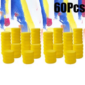 TEMU 60개 원형 합성 세라믹 스펀지 - 페인팅, 공예, 도자기, 가정용으로 완벽, 공예용 필수품 | 원형 스펀지 디자인 | 내구성 있는 스펀지 소재, 도자기 공예 용품