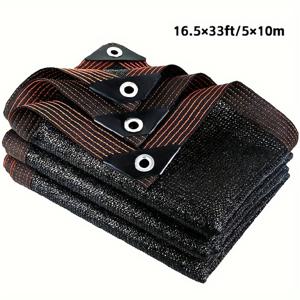 TEMU 암막 차광막, 아일렛 포함 대형 차양 원단, 정원 차양 원단 커버, HDPE 메쉬 암막 차광 커버, 온실, 안뜰, 식물, 정자, 현관용, 16.5×33ft (약 5 X 10m), 13×26ft (약 4 X 8m)