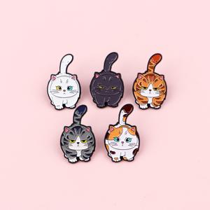 TEMU 귀여운 고양이 캐릭터 라펠 핀 5개 세트 - 백팩, 브리프케이스 배지 선물용 액세서리