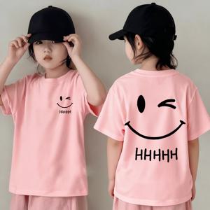 TEMU 2026 트렌디 패션: 모든 연령대의 여아를 위한 귀여운 핑크 반팔 티셔츠