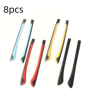TEMU 미끄럼 방지 안경 다리 커버 8개, 안경 꼬리 커버, 안경 발 커버, 안경 교체용 다리 커버, 안경 홀더, 안경다리 커버, 패션 안경다리 커버