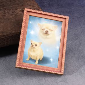 TEMU 1개 미니 사진액자형 냉장고 자석, 섬세한 홈 데코 선물, 클래식 리인터프레이션, 강아지 자기 반성 요소 포함, 멋진 휴일 선물