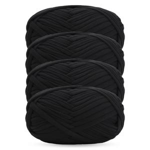 TEMU 4묶음 멀티컬러 폴리에스터 얀 세트, 묶음당 100G, 수제 코바늘 뜨개질 바구니, 카펫 및 아기 침대 프로젝트에 적합 - 멀티컬러 내구성 있는 텍스처 원단 얀