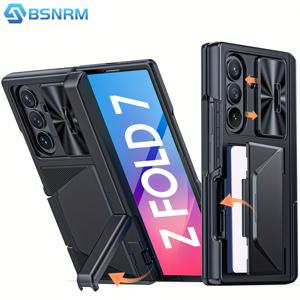 TEMU 삼성 Z Fold7 호환 휴대폰 케이스, 멀티카드 슬롯, 렌즈 보호 커버, 힌지 보호, 숨겨진 휴대폰 홀더, 내장형 고화질 강화유리, 할로윈 선물/추수감사절 선물/크리스마스 선물, 폰 보호,카드 홀더 케이스,스타일리시한 폰 커버, 디자인,스크래치 방지 커버,접이식 폰 홀더,전문가를 위한 선물,기술 애호가