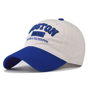 TEMU 아메리칸 빈티지 스타일 BOSTON 레터 3D 자수 야구 모자, 커플용 야외 휴가, 하이킹, 캠핑용 편안하고 활용도 높은 컬러블록 스냅백 모자, 다양한 색상 선택 가능, 파티 모임 패션 액세서리 모자, 스트리트 스타일 캐주얼 스포츠 소프트 탑햇, 사계절용, 트럭커 경량 긴 챙 모자, 사이즈 조절 가능, 기념일 선물