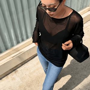 TEMU 웨스턴 스타일 여성 블랙 긴팔 패션 다용도