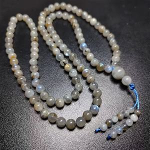 TEMU 6mm 천연 래브라도라이트 목걸이 비즈 로자리오, 요가와 명상에 이상적인 108구슬 영적 주얼리
