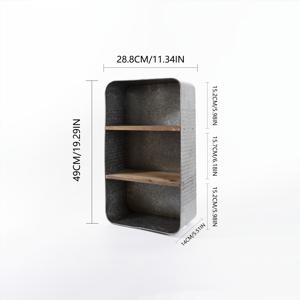 TEMU 장비가 있는 아연 도금 세면대, 러스틱 욕실 장식 및 농가 스타일 선반에 적합