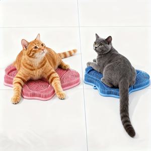 TEMU 3가지 컬러 고양이 브러쉬, 2개 세트 다기능 펫 고양이 브러쉬, 부드럽고 편안한 펫 마사지 (놀이, 문지름, 롤링), 빗질 및 털빠짐 방지. 펫룸, 거실, 욕실에 적합. 미끄럼 방지 및 세탁 가능