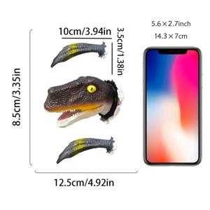 TEMU 3피스 3D 벽걸이 공룡 조각상 - 스테고사우루스, 트리케라톱스, 브라키오사우루스 리얼리스틱 레진 / 룸 데코 - 할로윈, 크리스마스, 부활절 파티 장식용