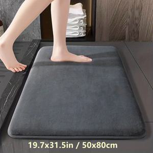 TEMU 초흡수성 바닥 매트, 초흡수성 욕실 매트, 미끄럼 방지 산호 벨벳 욕실 바닥 매트, 현관 매트
