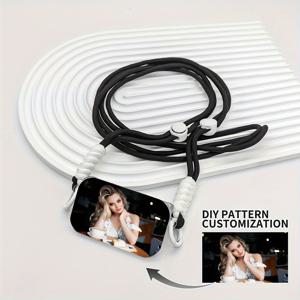TEMU DIY 맞춤 제작, 사진 맞춤 제작, 휴대폰 끈 클립 바디 폰 케이스 클립 메이크업 거울 끈 클립, 생일 선물, 발렌타인데이 선물, 선물