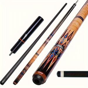 TEMU YFEN 카본 파이버 당구 큐, 11.8mm/12.5mm 낮은 휨률 큐스틱, 연장봉 포함 전문가용 당구대