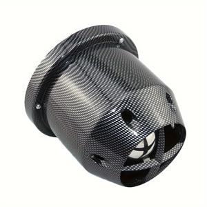 TEMU 3인치 76mm 범용 차량 SUV 고유량 콜드 에어 인테이크 필터 클리너, 버섯 머리 포함, 개조된 에어 필터 입구용, 카본 파이버 외관