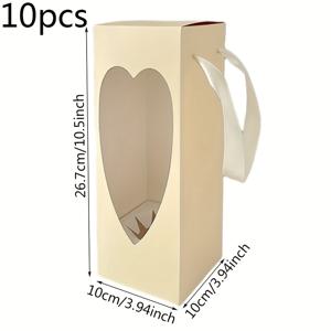 TEMU 10개/봉지 할로윈 파티 휴대용 꽃 선물 상자 크리스마스 선물 포장 상자 오리지널 러브 휴대용 상자 꽃다발 꽃꽂이 상자 어머니의 날 선물 상자 선물 장식 재료 DIY 장식 액세서리