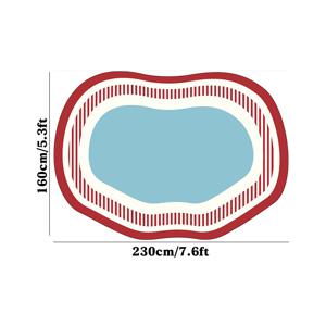TEMU 두꺼운 10mm 고품질 인조 캐시미어 점선 바닥 1개 불규칙한 모양 거실 카펫, 현대적인 기하학적 라인 예술적인 창의적인 디자인 침실 러그 홈 데코 소파 커피 테이블 바닥 매트