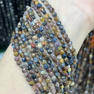 TEMU AAA 천연 피터사이트 코인 보석 구슬 72개 - 4mm 각면처리, 주얼리 제작용, 핸드메이드 별자리 팔찌 & 목걸이용, DIY 공예용 멀티 컬러 피터사이트 스트랜드, 어머니의 날 선물, 졸업 선물 (도금 없음)