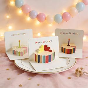 TEMU 귀여운 3D 생일 축하 카드 대량 3개입 (봉투 및 스티커 포함), 여성, 남성, 가족을 위한 재미있는 생일 카드