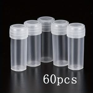 TEMU 5ml/0.17oz 소형 플라스틱 병 - 투명 PP 실험실 샘플 용기, 스크류 캡 포함, 애완 동물 약, 캡슐, 애완 동물 주인에게 적합, 튼튼한 구조, 컴팩트한 디자인, 가정용, 사무용품, 실험실 용품