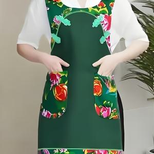 TEMU 중동풍 방향성 봄가을 스타일 특징적인 패셔너블한 레스토랑 주방 앞치마 레트로 에스닉 스타일 팜하우스 서비스 직원용 허리 걸이형 레스토랑 클럽 홈스테이 여성 작업복