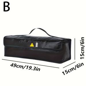 TEMU 리튬 배터리 보관 가방 전기 자전거 리튬 배터리 팩 리튬 배터리 안전 보관 가방 (보관, 운송 및 충전용), 넉넉한 공간의 전기 자전거 배터리 보호 커버 (전기 불필요)