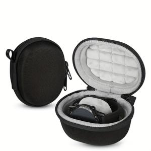 TEMU 블랙 메시 워치 케이스, 플립 탑 리드 및 벨벳 라이닝 내부 - 스마트워치, 기계식 시계, 애플, 화웨이, 웨어러블 장치 보호, 안전한 지퍼 클로저를 위한 휴대용 여행 시계 보관 상자
