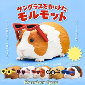 TEMU 1개 랜덤 귀여운 햄스터 및 마우스-유사 돼지 피규어 - 초록 스타일 PVC 수집품, 안경을 쓴 동물 장식, 작은 네덜란드 기니피그 집, 자동차, 파티, 선물 및 장식 (튼튼한 소형 동물 조각상)
