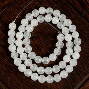 TEMU 4/6/8mm 천연 화이트 쿼츠석 구슬 22/29/43개, 화이트 문스톤 원형 루즈 비즈, 주얼리 제작, 팔찌, 목걸이, 휴대폰 고리용