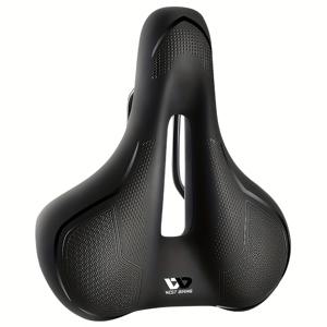 TEMU WEST BIKING 자전거 안장 고탄력 편안한 MTB 시트 쿠션 두꺼운 PU 통기성 E-자전거 쿠션 로드 자전거 사이클링 추가 장비