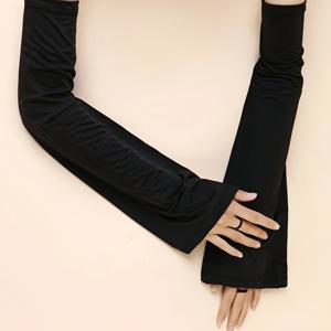 TEMU 남녀공용 롱 루즈핏 아웃도어 다용도 팔토시백, 사이클링용 캐주얼하고 편안한 팔梦想커버