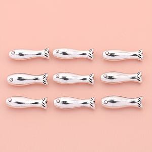 TEMU 30개 소형 물고기 스페이서 비즈, 장식용 스페이서, 원형 스페이서 비즈, 아연 합금 액세서리, 목걸이 팔찌 귀걸이 제작 DIY 공예 용품, 휴일 액세서리