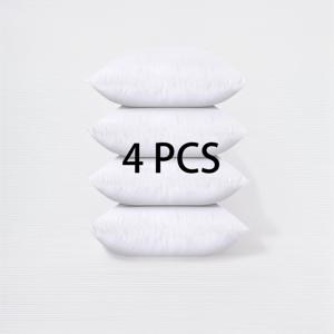 TEMU 4개입 사각 베개 속통, 초극세사 폴리에스터 섬유 충전재 및 커버 미포함, 소파 카우치 침대용, 크리스마스 장식, 겨울철 홈 코지 필수품, 훌륭한 가성비!