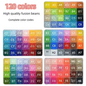 TEMU 120색 2.6mm 용접구슬 | 픽셀 아트 퍼즐, 완벽한 수제 빈구슬 퍼즐 선물, 총 5박스, 플라스틱 소재, 박스당 약 10,000개, 창의적인 요구를 충족하는 대용량, 발렌타인데이 선물, 부활절 선물, 휴일에 매우 적합, 가족 및 친구와 함께 만들기에 적합
