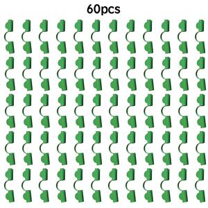 TEMU 온실용 클립 60개, 비닐 필름 방충망 고정 클립, 섬유봉 클립, 필름 압착 클립, 방풍 및 미끄럼 방지 십자형 고정 도구, 6mm 두께 봉에 적합, 색상 랜덤